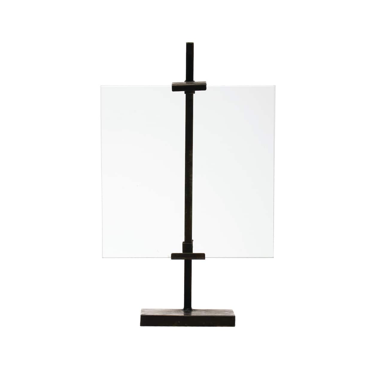 Hello Honey® Black Adjustable Metal Stand & Glass 10" x 16.75" Floating Photo Frame